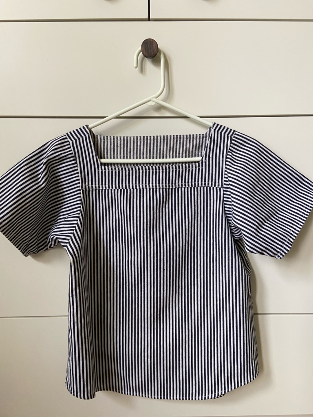 Striped Square-Neck Sailor Shirt